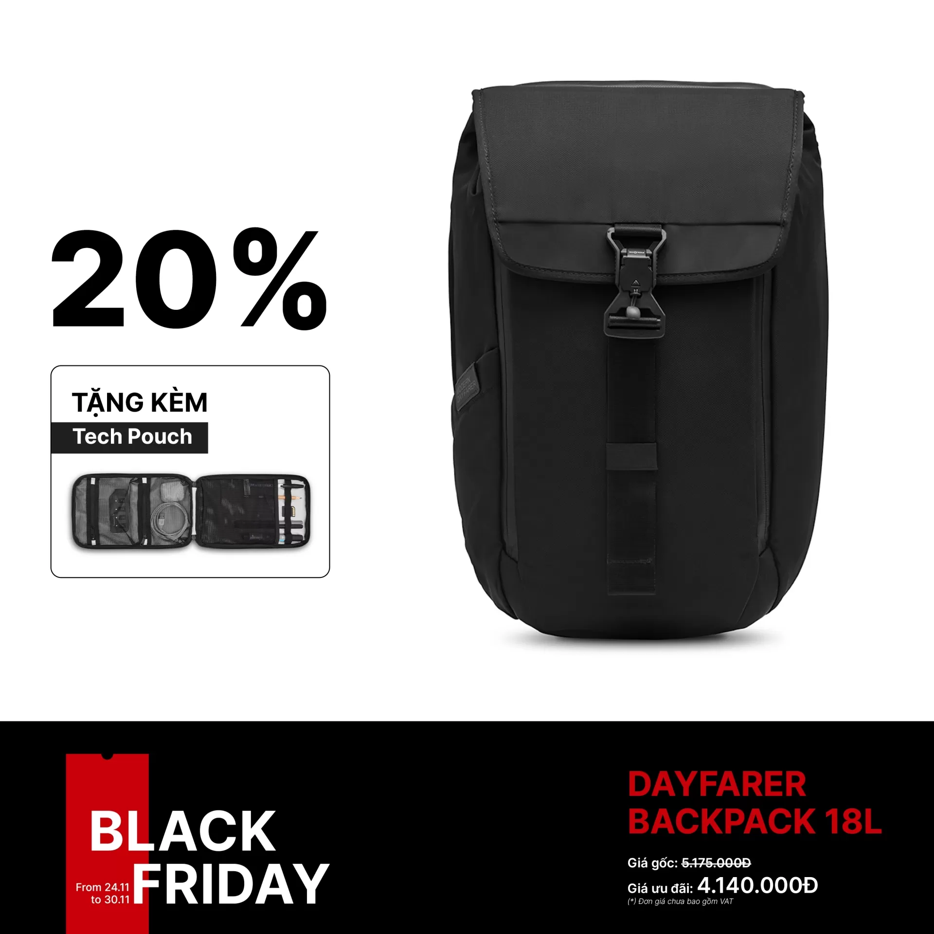DAYFARER Backpack 18L Black