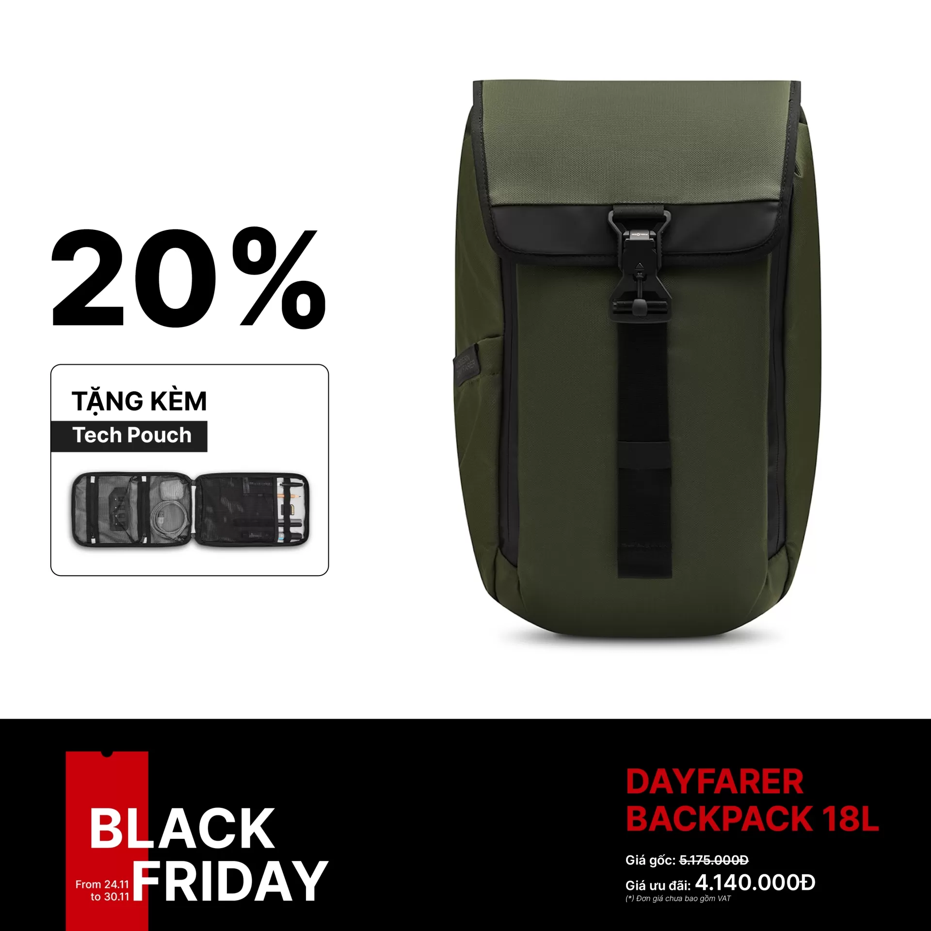 DAYFARER Backpack 18L Olive