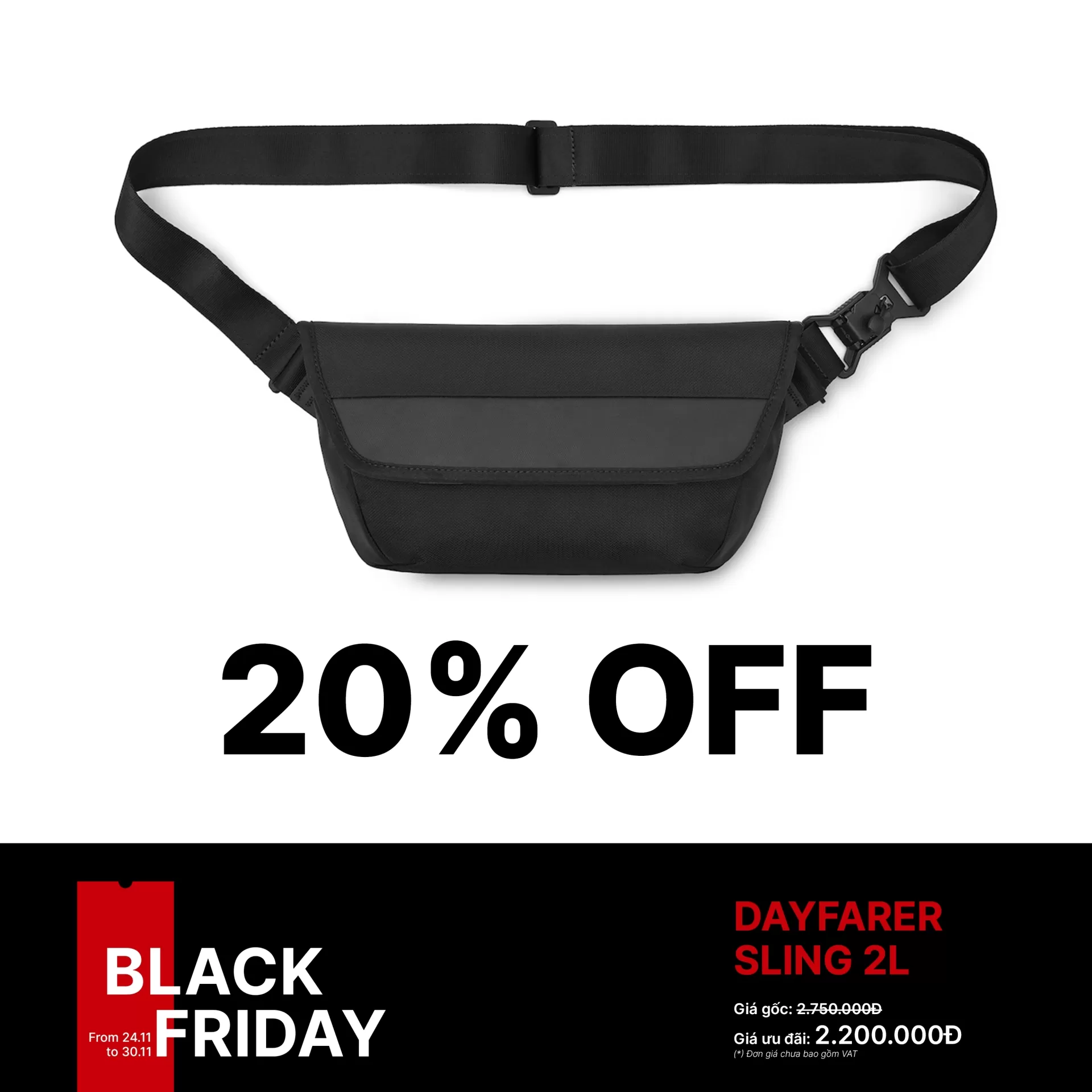 DAYFARER Sling 2L Black
